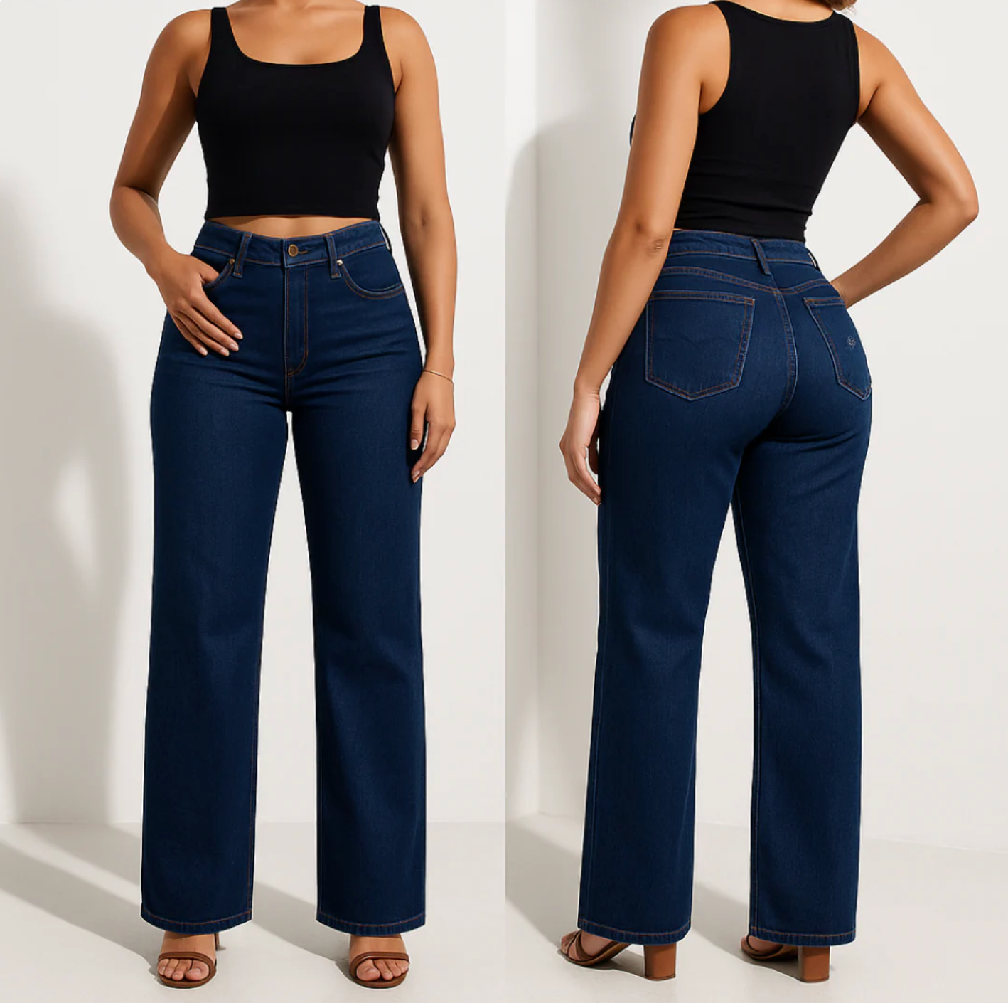 Elastische Jeans mit mittlerer bis niedriger Leibhöhe