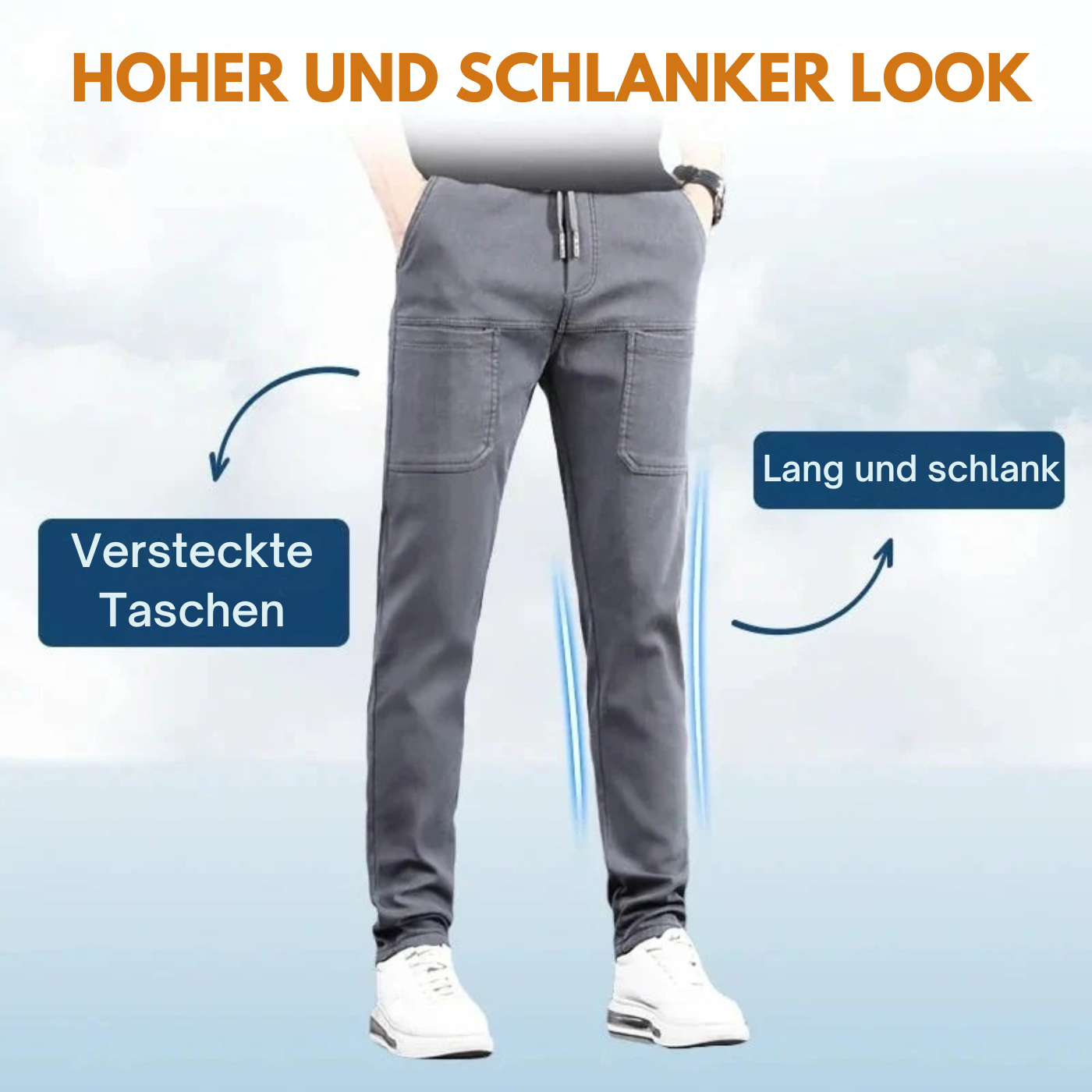 MultiPants – Cargohose mit 6 Taschen und elastischem Bund✨