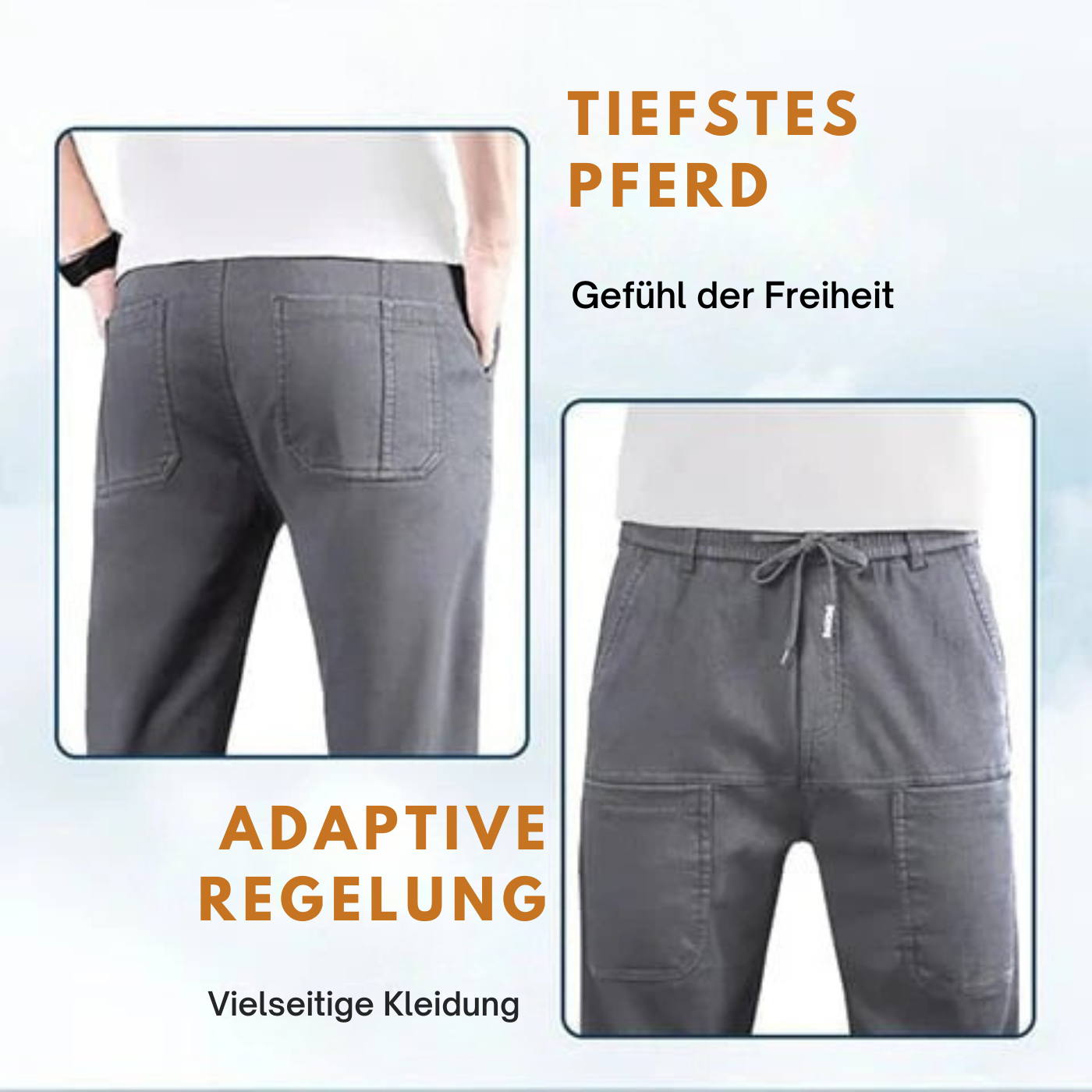 MultiPants – Cargohose mit 6 Taschen und elastischem Bund✨