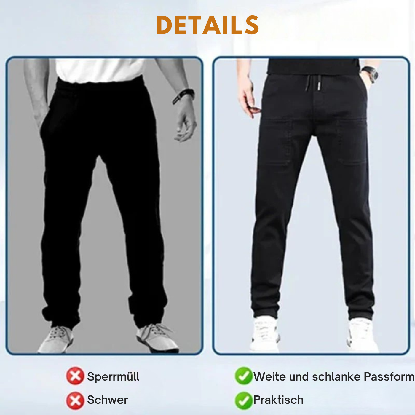 MultiPants – Cargohose mit 6 Taschen und elastischem Bund✨